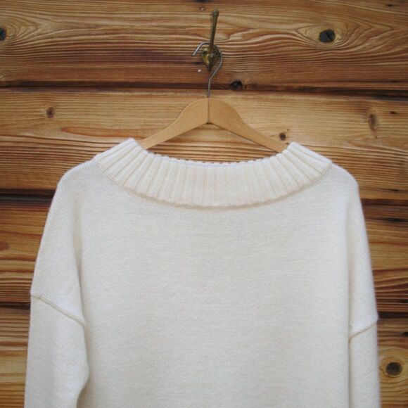 Tradlands Off White Alpaca Wool Blends Sweater - Picture 4 of 8